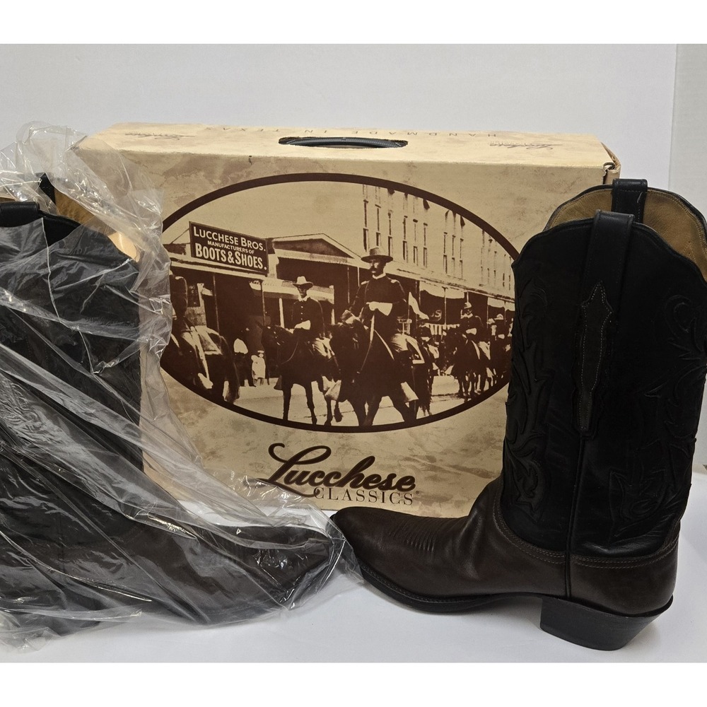 Lucchese 1883 Savannah Boots Women's 9 B Tan Leather Western N4583 54 Snip Toe